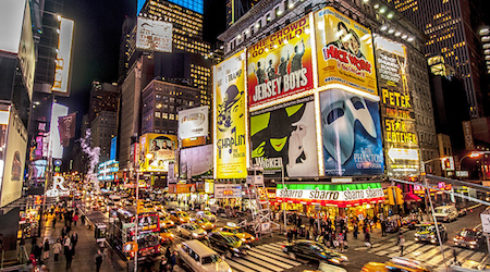 Times square at night