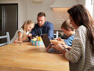 Family around the table